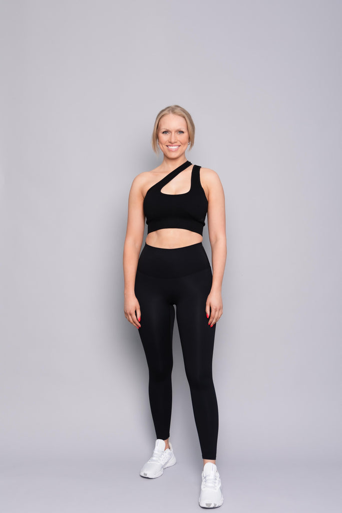 BLACK "NO FRONT SEAM" TIGHTS - DTL Sport