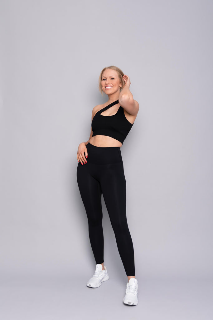 BLACK "NO FRONT SEAM" TIGHTS - DTL Sport